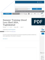 Summer Training-Diesel Loco Shed 2014, Tughlakabad: Download and Print This Document