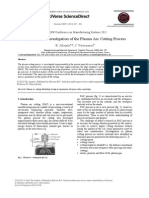 Experimental Investigation of The Plasma Arc Cutting Process