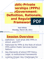 Public-Private Partnerships (PPPS) in Egovernment: Definition, Rationale, and Regulatory Frameworks