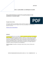 A Psicanalise Na Instituicao de Saude Mental