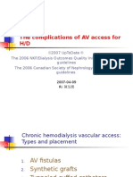 The Complications of AV Access For Hemodialysis