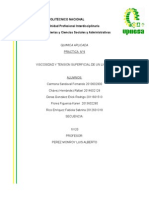 PRACTICA 4 de Quimica Aplicada Viscosidad y Tension Superficial