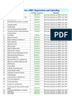 List of Banks For e-BRC Registration and Uploading: S No. Name of Bank User Id Remarks