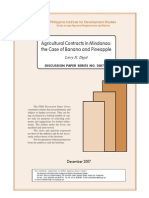 Agricultural Contracts in Mindanao: The Case of Banana and Pineapple