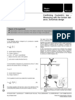 Electricity: Confirming Coulomb's Law - Measuring With The Torsion Bal-Ance, Schürholz Design