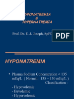 Hyponatremia & Hypernatremia: Prof. Dr. E. J. Joseph, SPPD-KGH