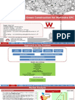 Entry Strategy Into Green Construction For Mahindra EPC: Team: Rebel Yell Campus Name: IIM Bangalore