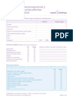 Formulario Del Historial Medico Familiar