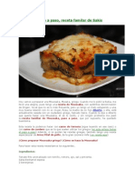 Mousaka - Lasaña de Berenjenas-Receta Mas Popular