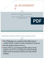 Financial Statement Analysis of Philex Mining Corp. and Abra Mining & Industrial Corp.