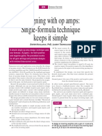 Designing With Op Amps Single-Formula Technique Keeps It Simple March 02, 1998 EDN