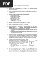 Lista - 1 de Termodinâmica