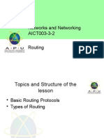 Networks and Networking AICT003-3-2 Routing