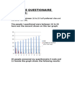 Audience Questionaire Analysis