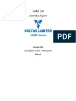 Voltas LTD: Internship Report