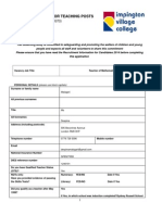 Teaching Staff Application Form Impington Village College