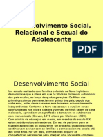 Desenvolvimento Social, Relacional e Sexual Do Adolescente