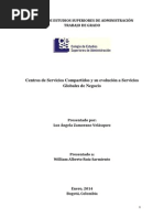 Centros de Servicios Compartidos y Su Evolución A Servicios Globales de Negocio