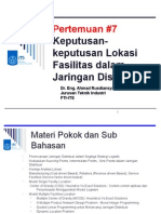 Keputusan Lokasi Fasilitas Dalam Jaringan Distribusi