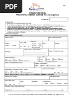 Application Form - Kindergarten - Revised - 9jul09