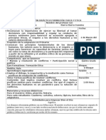 Planeación Formación Civica y E. Bloque V