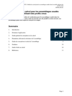 Modèle de Calcul Pour Les Assemblages Soudés Dans Les Treillis Utilisant Des Profils Creux