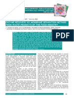 Enzyme Recovery by Membrane Separation Method From Waste Products of The Food Industry