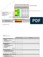 SW Vendor Evaluation Matrix Template