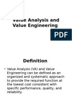 Value Analysis and Value Engineering