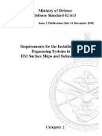 NES 613 Requirements For The Installation of Degaussing Systems in HM Surface Ships and Submarines - Category 2