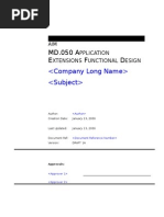 C-md-050 Application Extensions Functional Design - (Md-50 Template