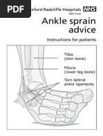 Ankle Sprain Advice: Instructions For Patients