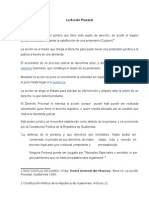 La Acción en La Actividad Procesal Guatemalteca