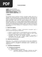 PLANO de ENSINO Contabilidade Societaria 2013