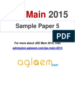 JEE Main 2015 Sample Paper 5