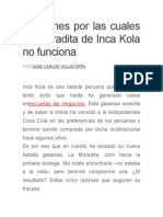 5 Razones Por Las Cuales La Moradita de Inca Kola No Funciona