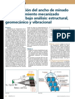 Determinación Del Ancho de Minado Con Sostenimiento Mecanizado Sustentado Bajo Análisis