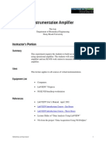 Instrumentation Amplifier: Instructor's Portion