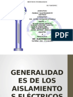 Generalidades de Los Aisladores Electricos Equipo 1