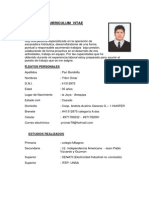 CV Tecnico Operador de Excavadora PDF