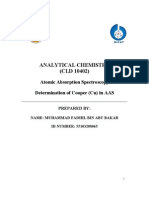 Determination of Copper by AAS