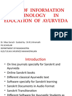 Role of Information Technology in Education of Ayurveda