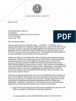 Gov Abbott's Letter To DFPS