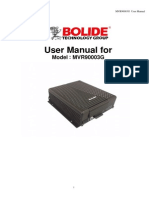 Manual DVR BOLIDE MVR9008-3G User