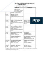 CSEC Timetable 2015