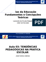 Teorias Da Educação Fundamentos e Concepções Teóricas