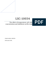 Enzymes Lab Report