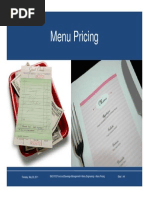 Menu Pricing Menu Pricing