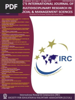 IRC's International Journal of Multidisciplinary Research in Social and Management Sciences (ISSN 2320-8236) Vol 3 Issue 1 January - March 2015