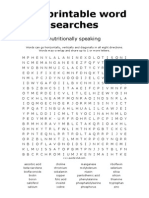 Vitamins and Minerals Word Search PDF